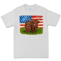 Dove Grey American cows Premium Tee - MaliasSmallBusiness