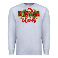 Heather Grey Christmas Grammy Claus Mother's Day Premium Sweatshirt - FaDigitalArtStudio