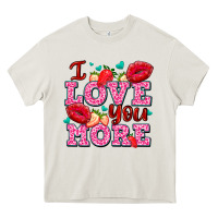 Cream i love you more with lips and strawberry Heavy Core Tee - AdoDesignShop