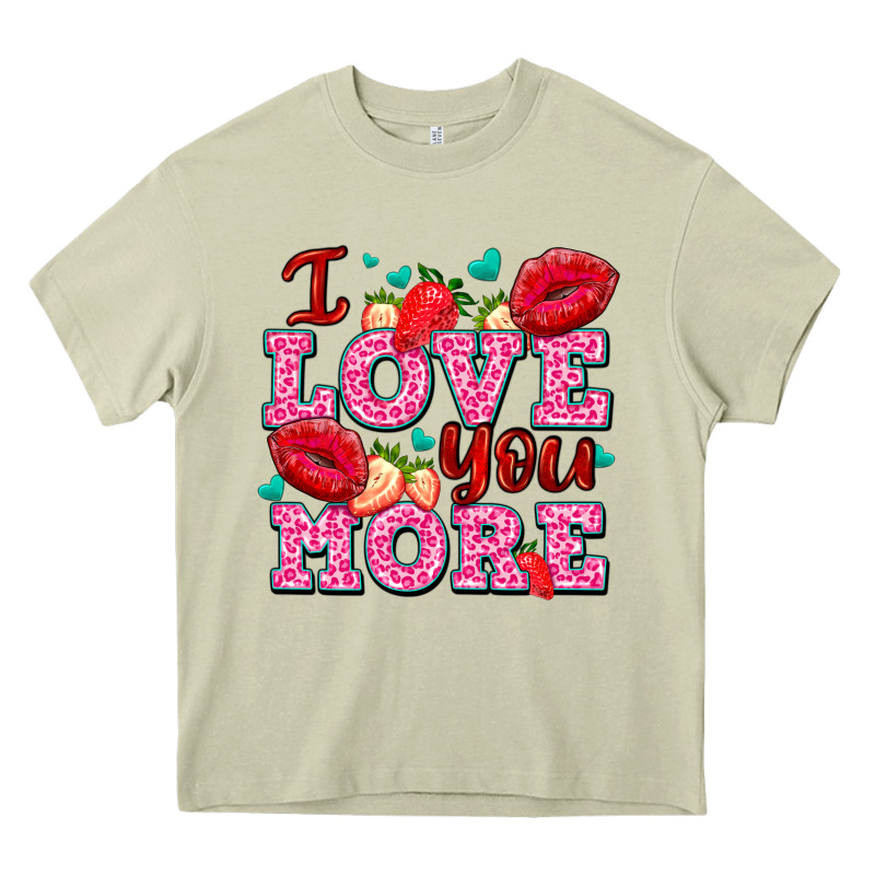 I Love You More With Lips And Strawberry Heavy Core Tee by AdoDesignShop | Teevron