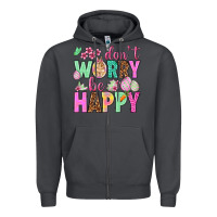 Smoke Don't worry be happy Easter Day Zipper Hoodie - HowdyJamesFarm