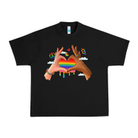 Black lgbtq pride hands Urban Heavy Tee - LillyAllenDesigns