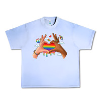 Grape Ice lgbtq pride hands Urban Heavy Tee - LillyAllenDesigns