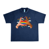 Navy lgbtq pride hands Urban Heavy Tee - LillyAllenDesigns