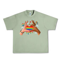 Oil Green lgbtq pride hands Urban Heavy Tee - LillyAllenDesigns