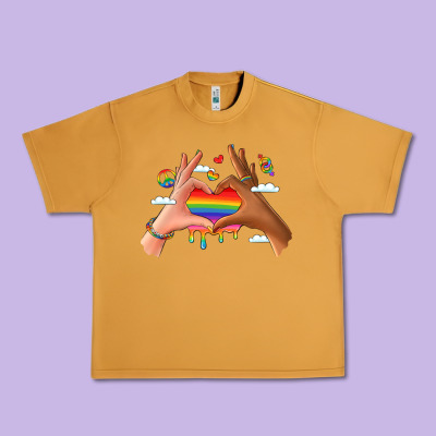Lgbtq Pride Hands Urban Heavy Tee Designed By Lillyallendesigns