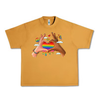 Peanut Butter lgbtq pride hands Urban Heavy Tee - LillyAllenDesigns
