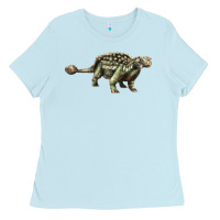 Baby Blue Ankylosaurus T-Rex Ladies Tee - LillyAllenDesigns