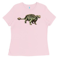 Bubblegum Pink Ankylosaurus T-Rex Ladies Tee - LillyAllenDesigns