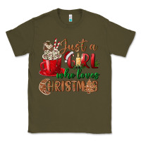 Army Green just a girl who loves christmas Classic Tee - BundleAndBundleShop