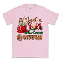 Bubblegum Pink just a girl who loves christmas Classic Tee - BundleAndBundleShop