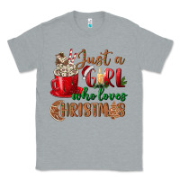 Heather Grey just a girl who loves christmas Classic Tee - BundleAndBundleShop