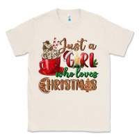 Natural just a girl who loves christmas Classic Tee - BundleAndBundleShop