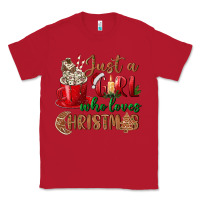 Red just a girl who loves christmas Classic Tee - BundleAndBundleShop