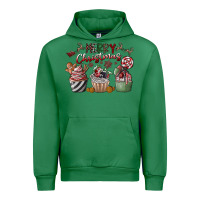 Emerald Merry Christmas Urban Hoodie - CowhideDigitalArt