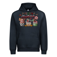 Navy Merry Christmas Urban Hoodie - CowhideDigitalArt