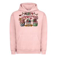 Pigment Salmon Merry Christmas Urban Hoodie - CowhideDigitalArt