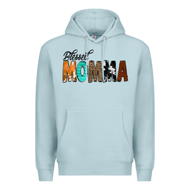 Blessed Momma Premium Hoodie by CowCowDesign | Teevron