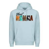 Blue Mist Blessed Momma Premium Hoodie - CowCowDesign