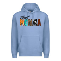 Colony Blue Blessed Momma Premium Hoodie - CowCowDesign