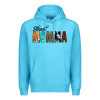 Ocean Blue Blessed Momma Premium Hoodie - CowCowDesign