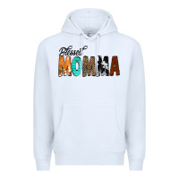 White Blessed Momma Premium Hoodie - CowCowDesign
