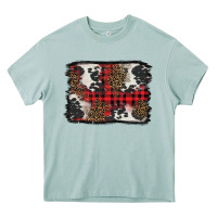 Arona Christmas red plaid background Heavy Core Tee - BarkalooDesign