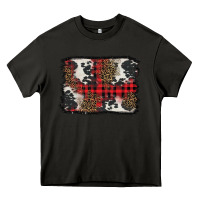 Asphalt Christmas red plaid background Heavy Core Tee - BarkalooDesign