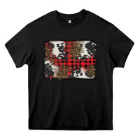Black Christmas red plaid background Heavy Core Tee - BarkalooDesign