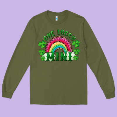 St Patricks Day One Lucky Mini Long Sleeve Tee Designed By Ranaportraitstore