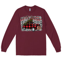 Burgundy Merry Christmas Truck Long Sleeve Tee - Bettercallsaul