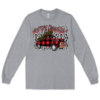 Heather Grey Merry Christmas Truck Long Sleeve Tee - Bettercallsaul