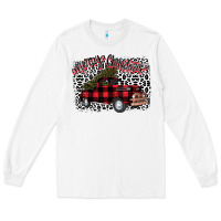 White Merry Christmas Truck Long Sleeve Tee - Bettercallsaul