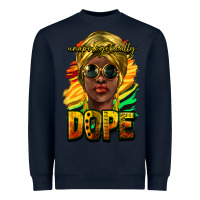 Navy unapologetically dope afro Heavyweight Sweatshirt - NancyCooperArtShop