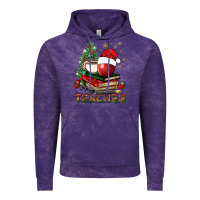 Cloud Purple Teacher With Christmas Tree Vintage Hoodie - BundleAndBundleShop