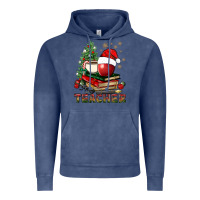 Vintage Denim Teacher With Christmas Tree Vintage Hoodie - BundleAndBundleShop