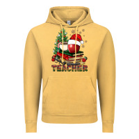 Vintage Mustard Teacher With Christmas Tree Vintage Hoodie - BundleAndBundleShop