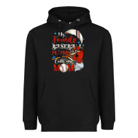 Black My favorite baseball player calls me mom Heavyweight Hoodie - FaDigitalArtStudio
