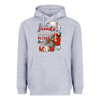 Heather Grey My favorite baseball player calls me mom Heavyweight Hoodie - FaDigitalArtStudio