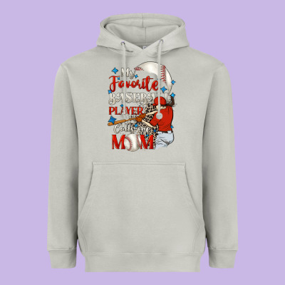 My Favorite Baseball Player Calls Me Mom Heavyweight Hoodie Designed By Fadigitalartstudio