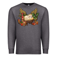 Charcoal Heather joy christmas with baby jesus bbs Premium Sweatshirt - BundleAndBundleShop