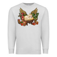 Dove Grey joy christmas with baby jesus bbs Premium Sweatshirt - BundleAndBundleShop