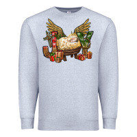 Heather Grey joy christmas with baby jesus bbs Premium Sweatshirt - BundleAndBundleShop