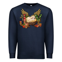 Navy joy christmas with baby jesus bbs Premium Sweatshirt - BundleAndBundleShop
