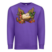 Purple joy christmas with baby jesus bbs Premium Sweatshirt - BundleAndBundleShop