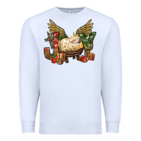 White joy christmas with baby jesus bbs Premium Sweatshirt - BundleAndBundleShop