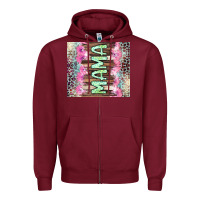 Burgundy Mama leopard Zipper Hoodie - CowGirlArtShop