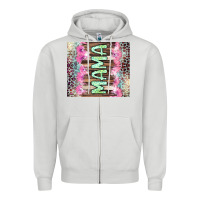 Dove Grey Mama leopard Zipper Hoodie - CowGirlArtShop