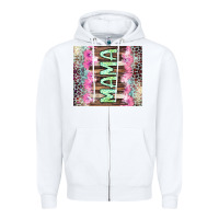 White Mama leopard Zipper Hoodie - CowGirlArtShop