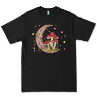 Black moon and mushrooms Premium Tee - MaliasSmallBusiness